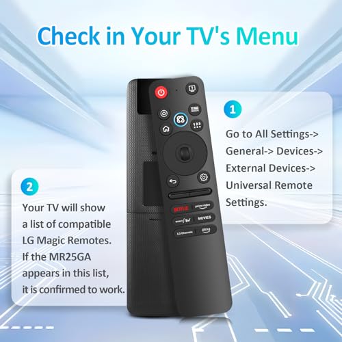 Image of MR25GA AI Magic Remote for All 2022-2025 LG TVs-with Voice Pointer & Alexa, Compatible with OLED /QNED /UHD /LED /LCD Smart TVs