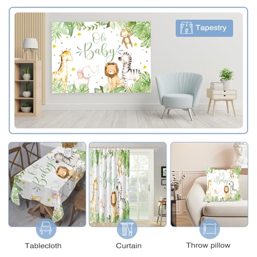 Mocsicka fondo jungla safari 7x5ft para baby shower miniatura 3