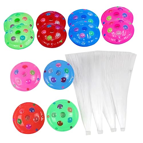 Gadpiparty 12pcs Colorful Fiber Optic Christmas Lights Novelty Glow Fiber Optic Wands Bulk for Party