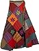 Deep Floral Wrap Around Fashion Skirt - Multicolored Patchwork L: 38"; W: Free Size