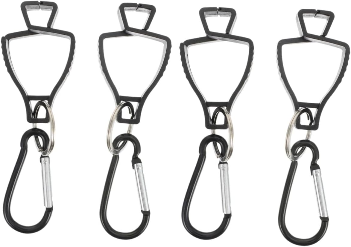 STOBAZA 2sets 2pcs Multi Function Clips for Work Practical Outdoor Clip Hook Easy to Store Use Lightweight Design for Towel Helmet Gloves Hanging 2pcs*2