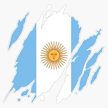 Proud Argentinian Retro Vintage Torn Ripped Argentina Flag Sticker Vinyl Decal Bumper Sticker 5"
