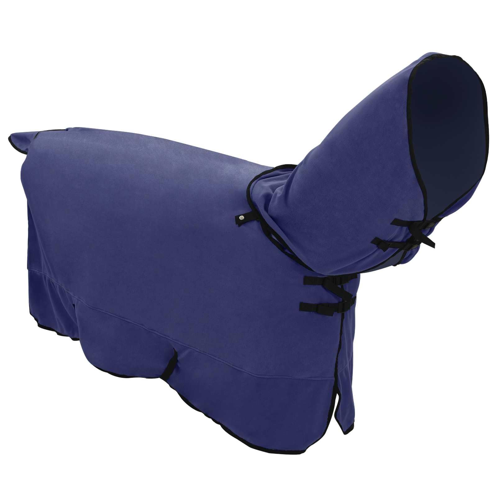 Manta para caballos azul marino, 135 cm, poliéster, transpirable y ligera, para entrenamiento, establo y transporte, sin cubierta para el cuello, azul marino
