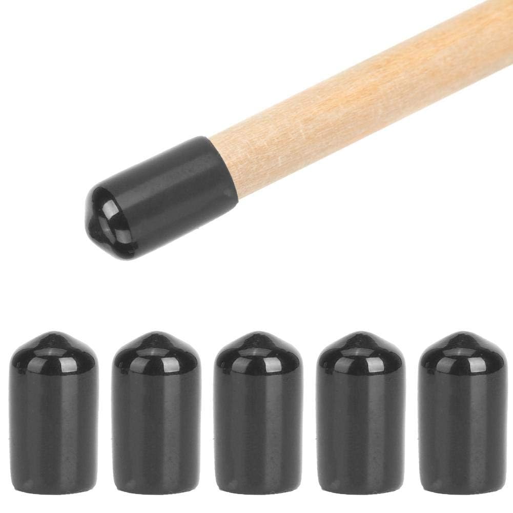 Alomejor Tapa de Punta de Billar Cue 10pcs Punta de Billar Pool Cubierta de Goma Tacos de Billar Tapa de protección
