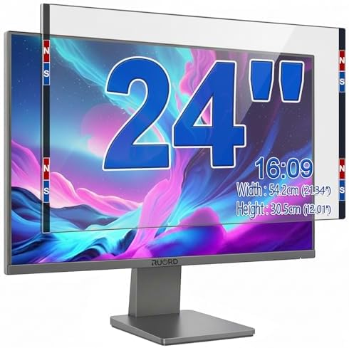 Magnetic Blue Light Screen Protector for 24 Inch 16:9 Aspect Rati...