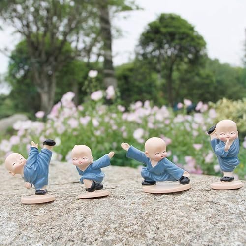 Estatuas miniatura de Buda bebé Kingzhuo 4 piezas miniatura 7