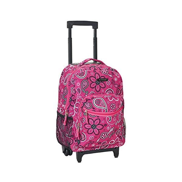 Rockland-Double-Handle-Rolling-Backpack-Bandana-17 Rockland Double Handle Rolling Backpack, Bandana, 17"