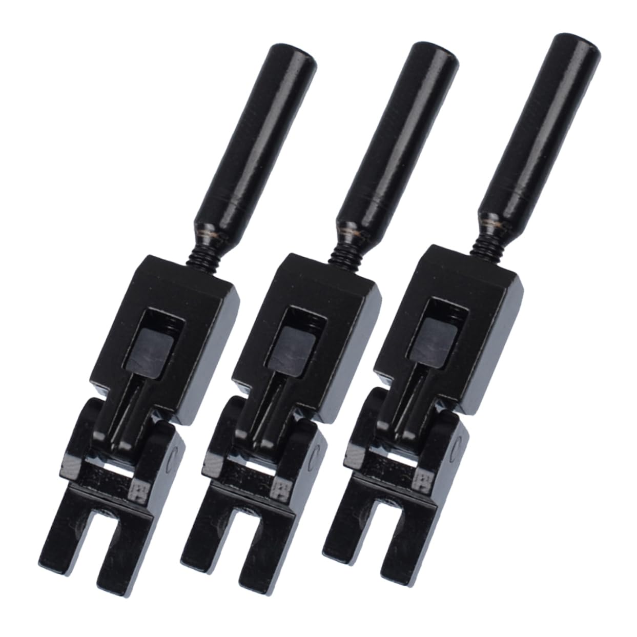 Totority 3pcs Electric Guitar Tremolo Bridge Double Locking System Locked String Saddles Metal Finish Prevent String Breakage