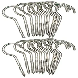 AxeSickle 3 Inch Heavy Duty Large Screw Hook Ceiling Hook Cup Hook 20 Pcs