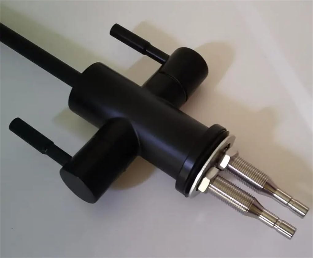 Grifo de fregadero de doble agujero de 1/4 pulgadas, color negro, ósmosis inversa, filtro de agua potable, herramienta de grifo de cocina, instalación rápida
