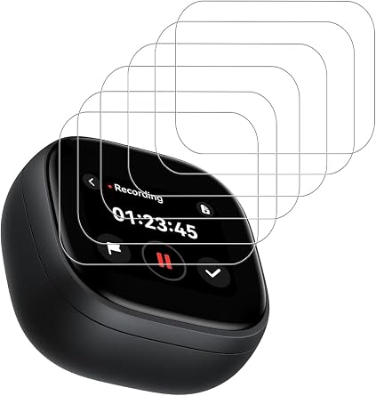 [6 Pack] for Anker Soundcore Liberty 5 Pro Max Wireless Earbuds Hydrogel Film Screen Protector. Self-Healing Anti-Scratch Bubble Free Easy Installation.