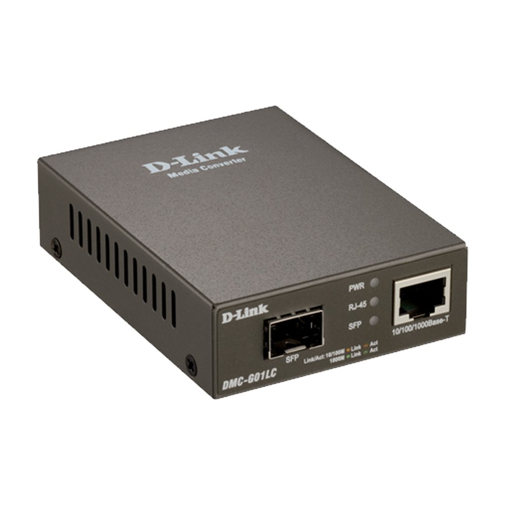 D-Link DMC-G01LC 1000Mbit/s Gris convertisseur de support réseau - Convertisseurs de support réseau (1000 Mbit/s, IEEE 802.3ab,IEEE 802.3u,IEEE 802.3x, Gigabit Ethernet, 10,100,1000 Mbit/s, SFP, Avec fil)