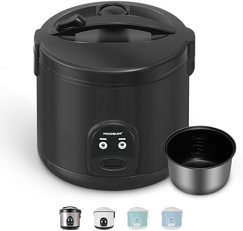 Olla arrocera y vaporera de alimentos crudos de 10 tazas, olla interior de cerámica no tóxica, multifunción de un solo toque para arroz,