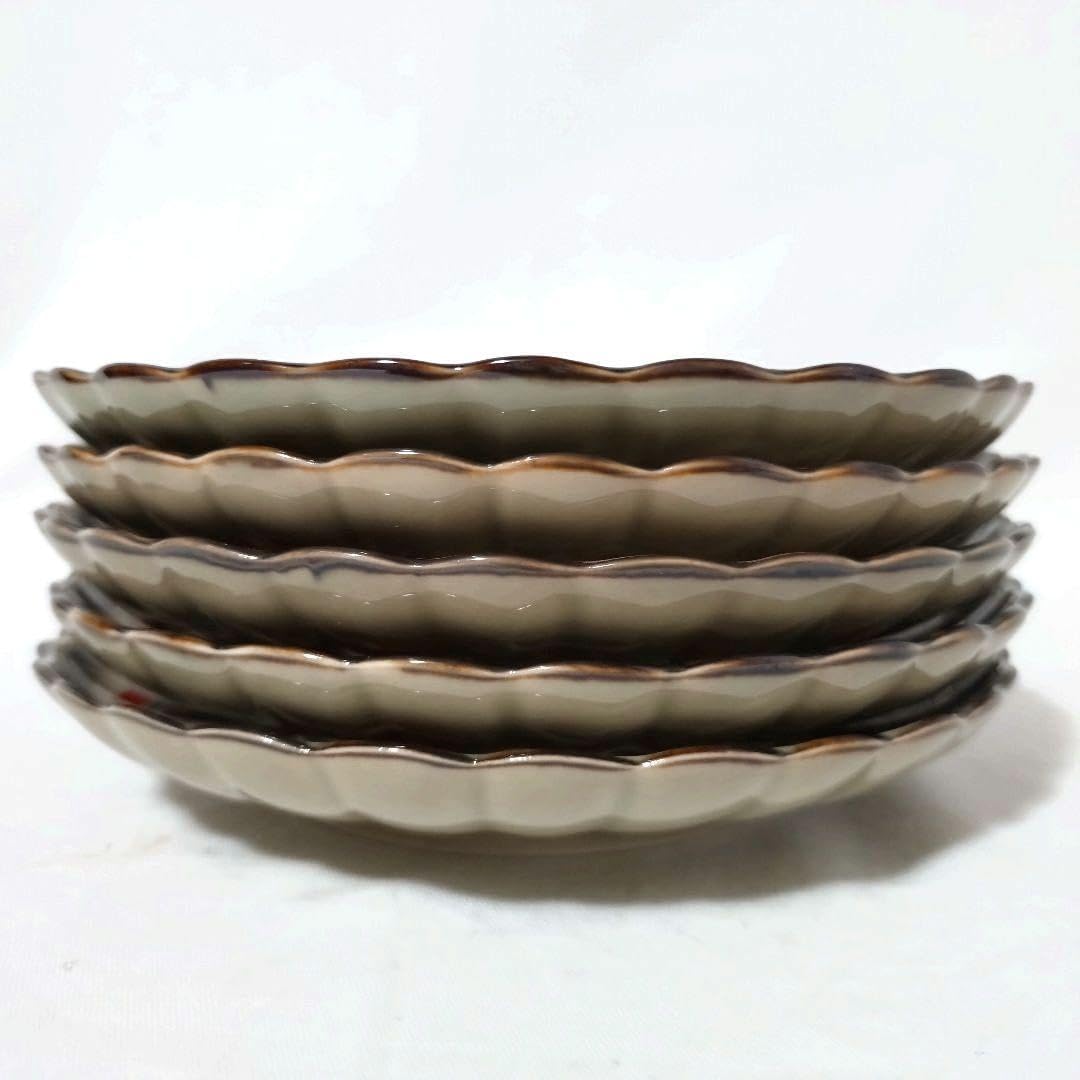 新品箱入2点 林九郎窯 輪花皿 古伊万里 石丸陶芸 波佐見焼 箱入 林九郎窯 古伊万里 輪花皿2点 石丸陶芸 波佐見焼