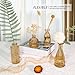 SUPMIND 12pcs Glass Bud Vase Set, Small Gold Amber Flower Vases for Centerpieces in Bulk, Mini Vintage Vase for Wedding, Home,Table Decoration