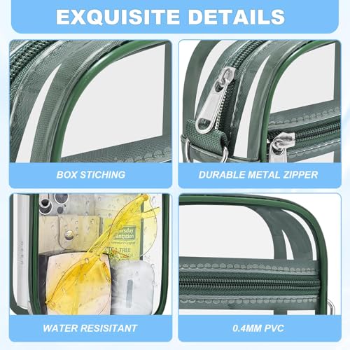Image of Clear Bag for Stadium Events - Sports Messanger Bag Small Mini Clear Purse for Fan, Concert, Work, Travel