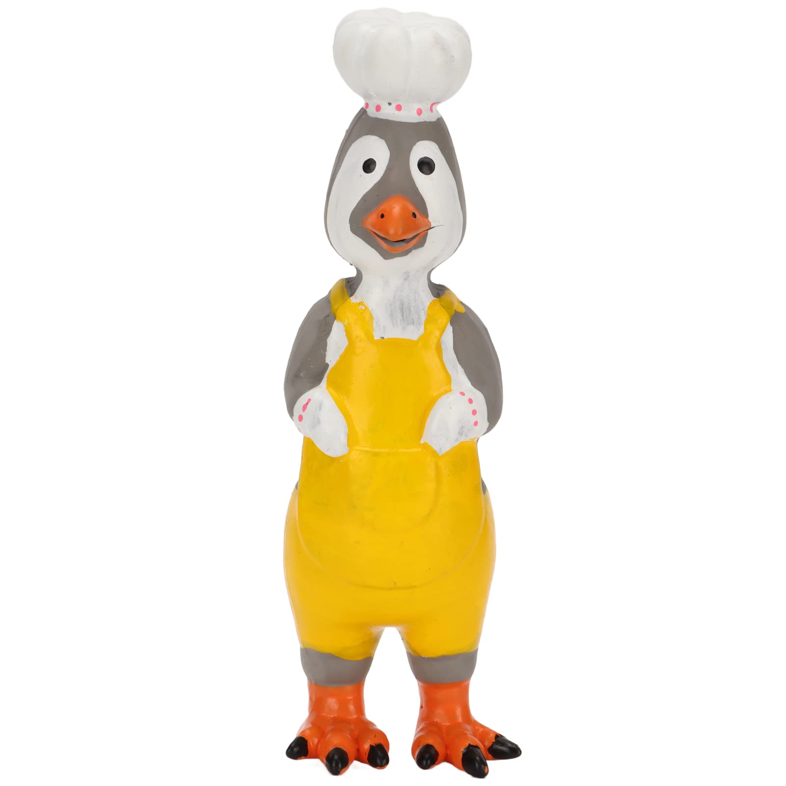 Pssopp Squeak Latex Puppy Toy Elastic Teeth Grinding Hand Painted Funny Interactive Squeaky Dog Toys (Chef Chicken)