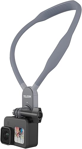 TELESIN Soporte magnético para collar de montaje en el cuello, POV Selfie manos libres Video Vlog Accesorios para GoPro Max Go Pro Hero 11, 10, 9,