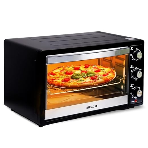 iBELL 300G Electric Oven Toaster Grill 30L, OTG with Rotisserie and Timer function, 1600 Watts (Black)