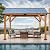 2025 Fir Wood Gazebo Carport Pergola Shade, Rain Hard Top Steel Metal Roof All Weather Protected Steel Roof Wooden Frame