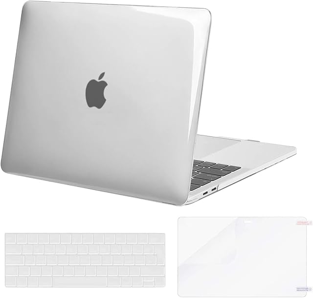 MOSISO Compatible with MacBook Pro 13 inch Case 2022 2021 2020-2016 Release M2 M1 A2338 A2289 A2251 A2159 A1989 A1706 A1708,Plastic Hard Case&Keyboard Cover Skin&Screen Protector, Crystal Clear