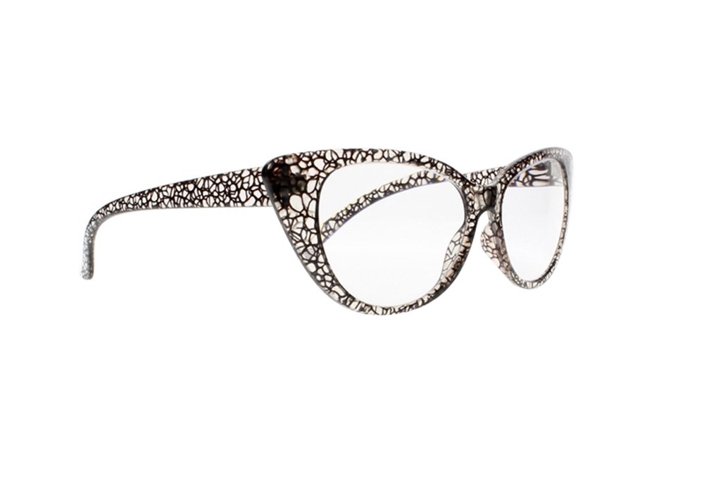 Women Cat Eye Grey&White Color Designer Reading Glasses Readers +1.00 ~ +4.00 Eyewears (Gray&White, 1.5)