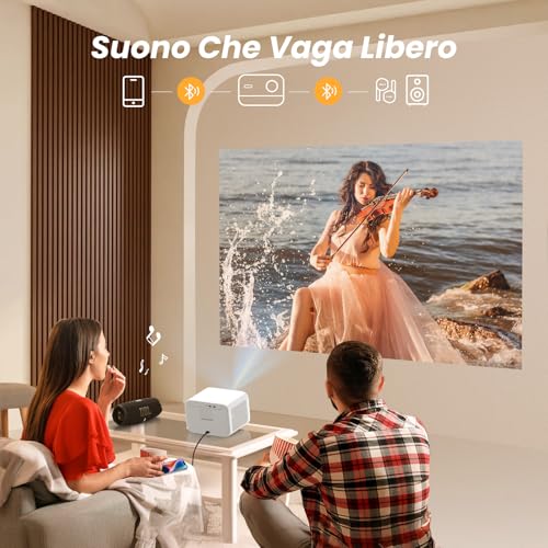 Proiettore【Suono di JBL & 700 ANSI】Yaber 1080P Full HD Proiettore Portatile, Proiettore WiFi6 Bluetooth【Autofocus Senza Ostacoli】Videoproiettore Home Cinema per TV Stick/HDMI/USB/PC/PS5 - Immagine 4