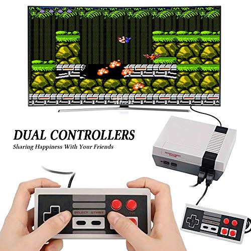 Hawiton Retro Game Console, Classic Handheld Video Game Console Built-in 620 Games with Classic Controllers, TV Video Games Console Player for Kids, Adult, Children, Boy Valentine/ Birthday Gift