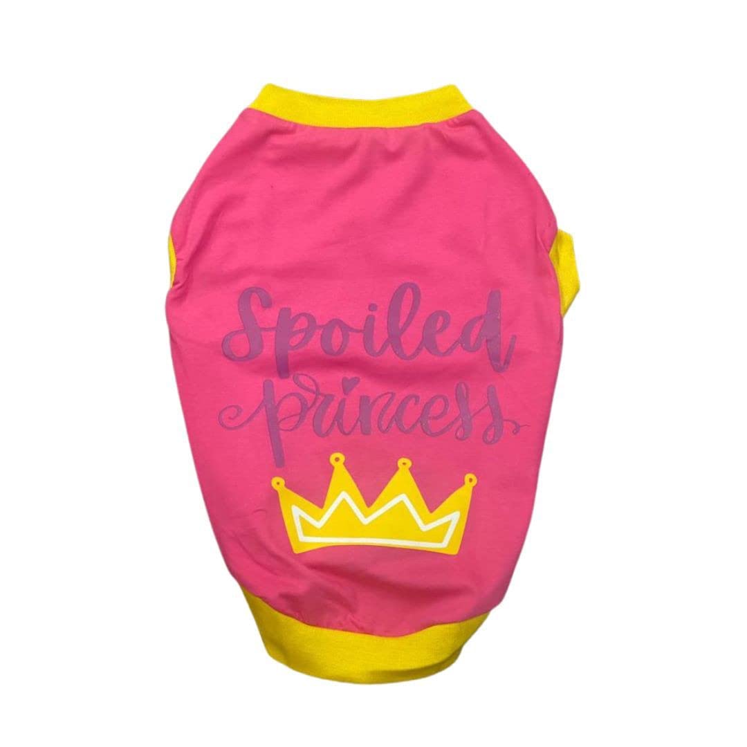 Pet Set Go Spoiled Princess T-Shirts for Dogs and Cats | Sleeveless | Pet Clothing | Round Neck | Gifts for Dogs (Small, Medium, Large Breed Dogs) | 100% Cotton – Pink (6XL 28”) (B0C46LKBQN) Amazon Price History, Amazon Price Tracker