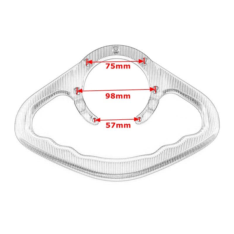 VACSAX Asas de Mano for pasajeros, manija de Barra de Agarre de Tanque for Honda CBR 600RR CBR600RR 600RR 2003-2013 2004 2005 2006 2007 2008 2009 F5 (Color : Black)