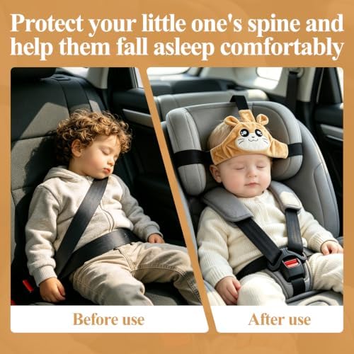 Baby Car Seat Head Support,Adjustable Head Strap for Vehicle Travel — view 5