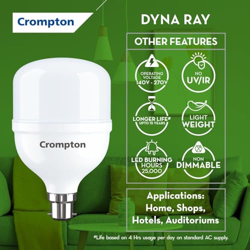 Image of Crompton LED30DFCDLPro-2 Base B22 30-Watt LED Bulb Combo (Pack of 1, Cool Day Light)