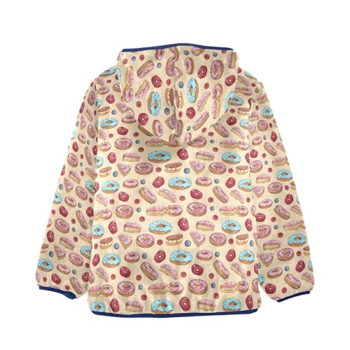 Donut Cake Boys Fleece Coat,Children's Zip-Up Hoodie Jacket,Baby Warm Fashion Outerwear 3-10T,A1134142