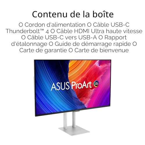 ASUS ProArt PA32UCDM 31.5" 4K QD-OLED 0 1ms Altavoces Plata