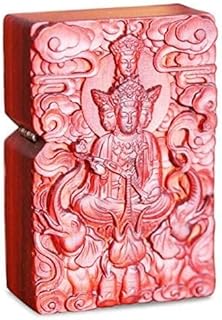 SIUSYACI Encendedor de madera de sándalo rojo natural, reemplazable para Zippo (solo funda), tamaño de inserto compatible 3,6 cm x 1,2 cm x 5 cm (estilo 8)
