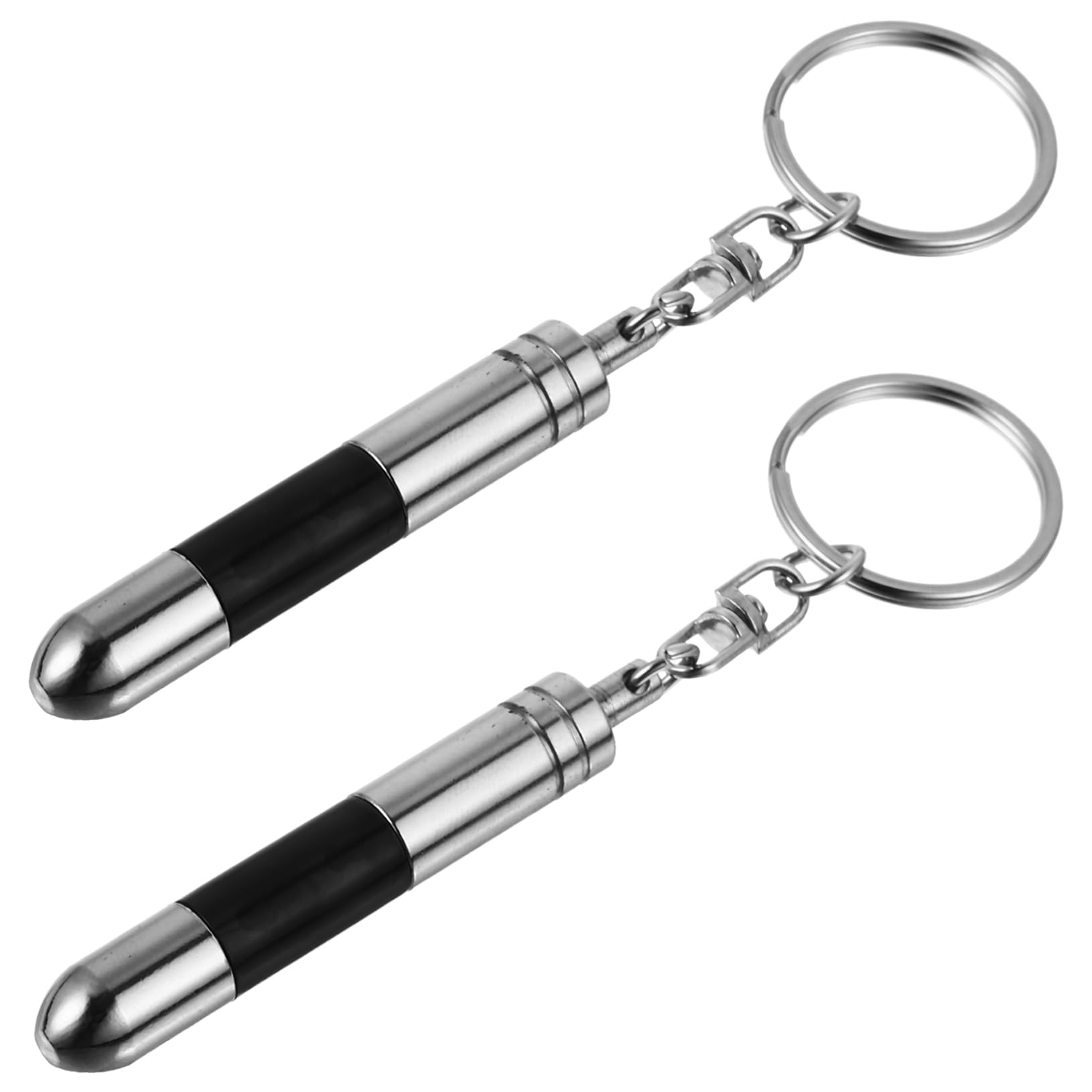 OSOLADY Electrostatic Discharger Black Color 2pcs Static Keychain Static Elimination Rod for Car Supplies