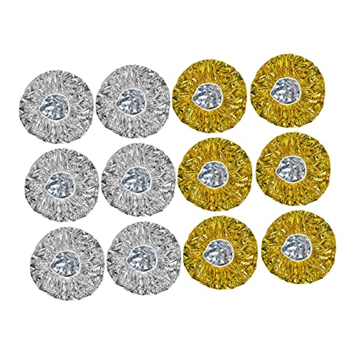 Beavorty Touca De Banho De Folha De Alumínio 12Pcs Touca De Cobertura De Cabelo Touca De Coloração D