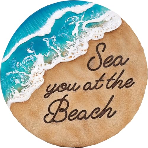 Spoontiques - Garden Décor - Sea You at The Beach Stepping Stone - Decorative Stone for Garden