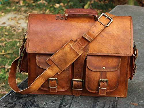 Cuero 43160-312866 Men'S Genuine Leather Vintage Laptop Messenger Handmade Briefcase Bag Satchel thumb #4
