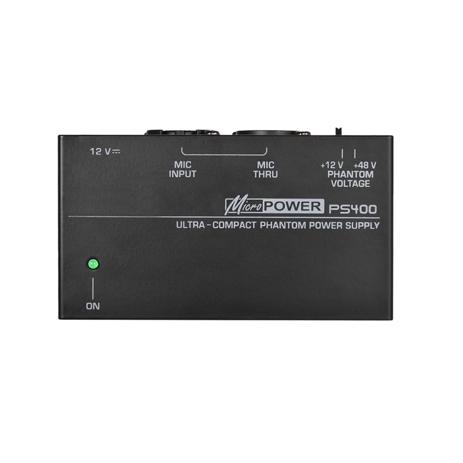 48V 12V Phantomspeisung, Metallmikrofon Geräuscharmes Soundgerät Shell Mic Power Phantom Box Mikrofon Stromquelle für Kondensatormikrofon Musikaufnahmegeräte