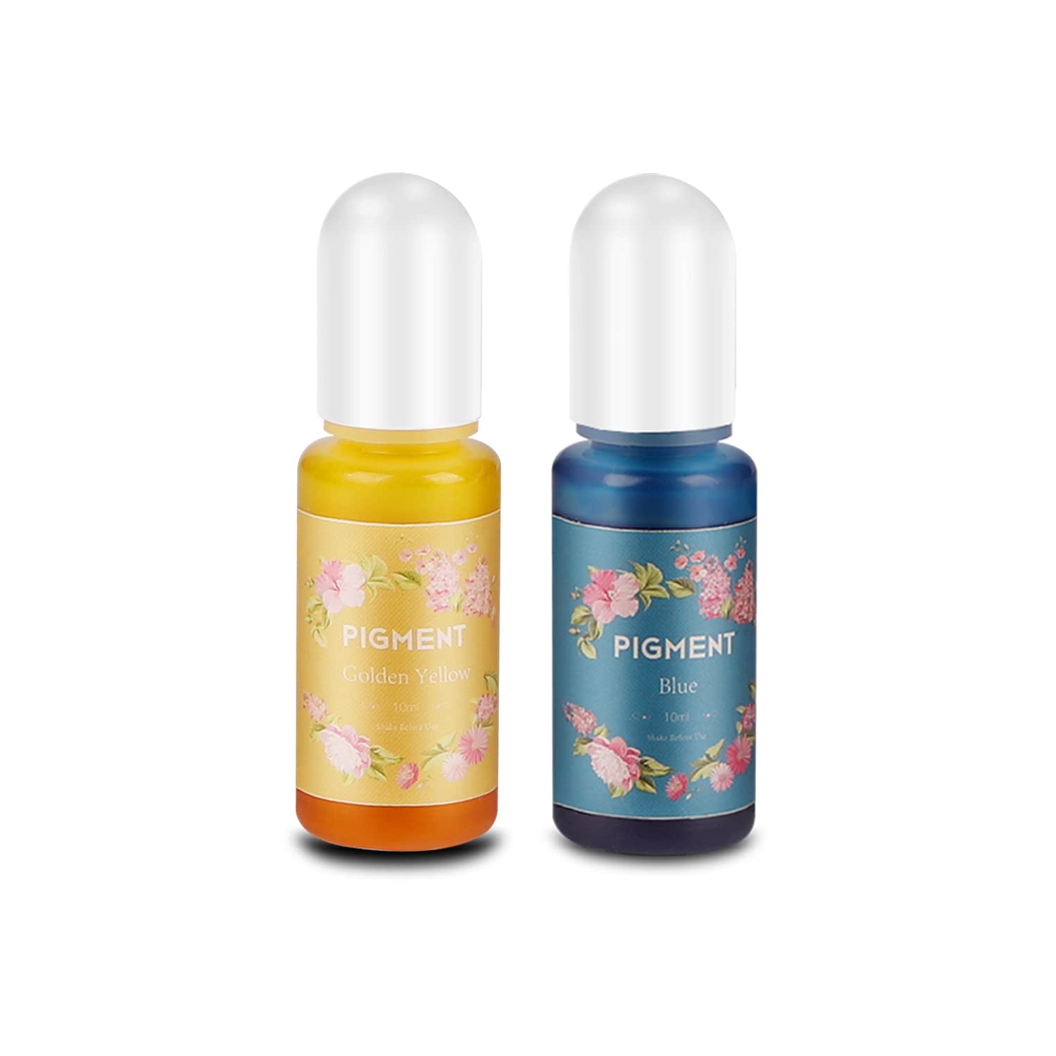 Resina epoxi color oro amarillo y azul 10 ml * 2 Colori