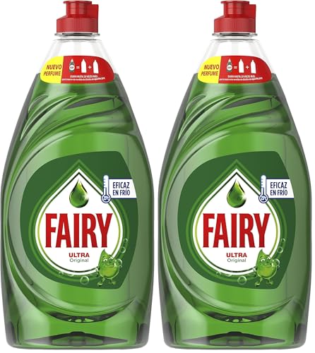 Fairy Ultra Lavavajillas a Mano, Óptimo Poder Antigrasa, 820 ml (Paquete de 2)