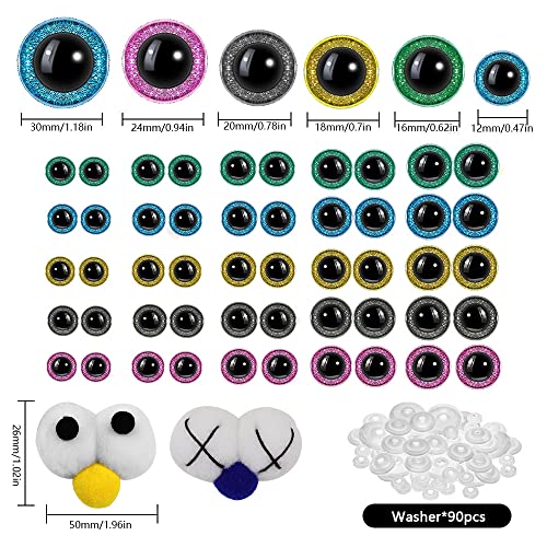 70PCS Occhi per creazione Bambole 60PCS Occhi di