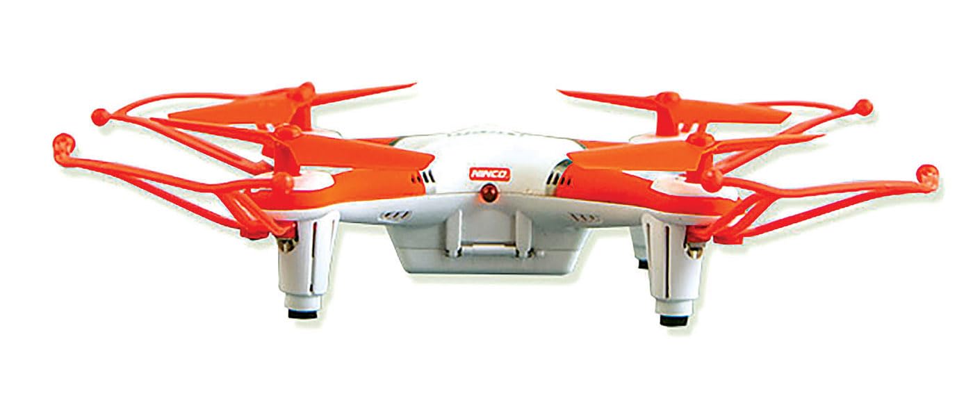 Ninco - Nincoair Drone Orbit Funkgesteuerte Drohne für Kinder, einfach zu fliegen. Ferngesteuerte Drohne mit 2,4Ghz Controller und 3,7V Li-Po Akku, Maße 11,5 x 11,5 x 6 cm (NH90123)