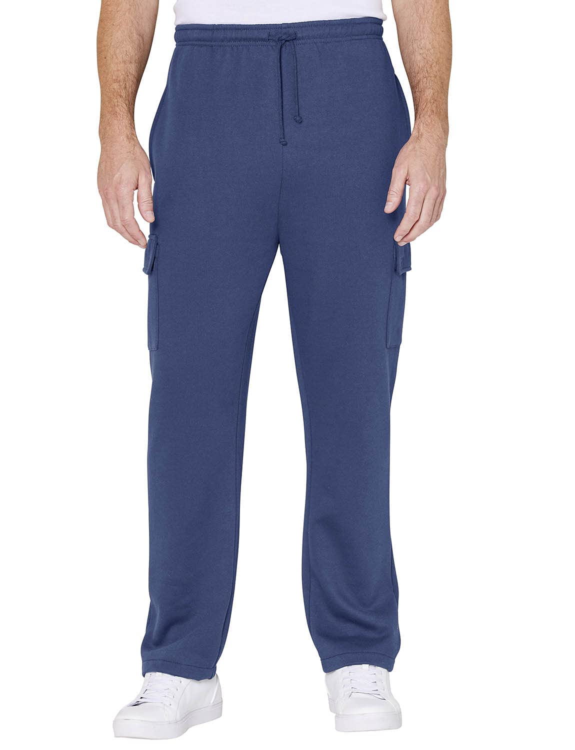 Pegasus Men's Fleece Jog Pant with Cargo Pockets Soft and Comfortable Lounge Pants Navy 40W / 27L