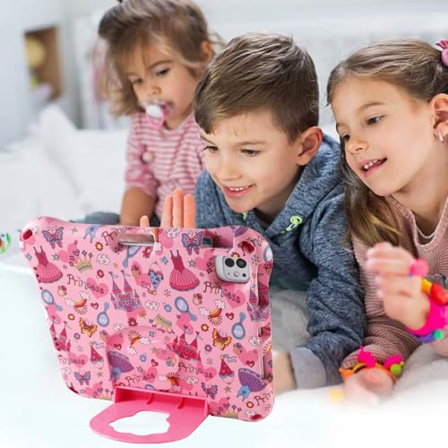 iPad Air 11 2026 M4 11 inch Kids Tablet Case for Kids Boy Girl,iPad Air 4th 5th 6th Generation Princess Light EVA Foam Shockproof Kid-Friendly Kid Pro Tablet Cover with Stand Handle Pink - image 7