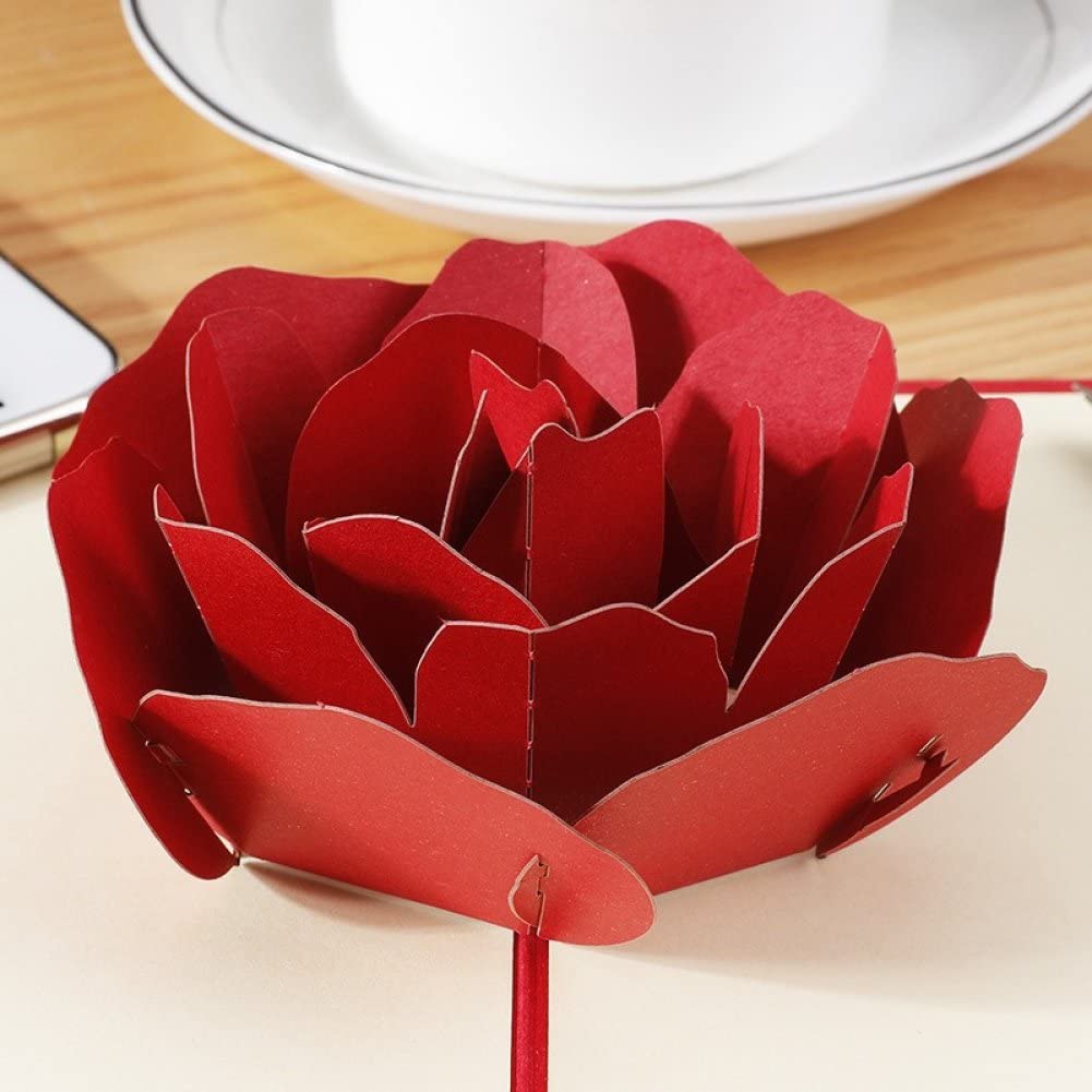 Amazon.co.jp: メッセージカード 3d バラ形 ポップアップカード