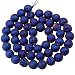 rockcloud Lava Rock Stone Loose Beads Round 13mm Strand Deep Blue Titanium Coated Healing Reiki Balancing Energy Drusy Quartz Crystal