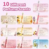 Zestaw upominkowy dla kobiet, 10 x 35 ml mini perfumy + 10 mini kremów do rąk, woda toaletowa dla kobiet o słodkim kwiatowym i owocowym zapachu, prezenty na urodziny, Boże Narodzenie