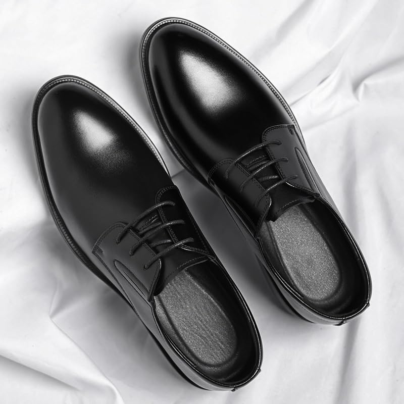 Men's Genuine Leather Derby Fashion Formal Tuxedo Walking Shoes Business Loafers England Flats Breathable Sport Outdoor Footwear for Men4